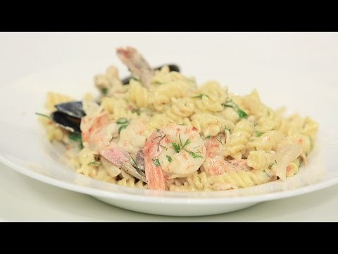 مكرونة بفواكه البحر و صوص الليمون | ماجى حبيب