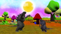 Dinosaur Cartoons Johny Johny Yes Papa Rhymes | Godzilla Johny Johny Yes Papa Nursery Rhymes