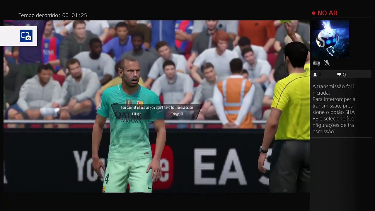 Transmissão ao vivo do PS4 de ThiagoJCE