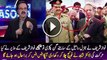 Shahid Masood Telling About Nawaz Sharif Along Raheel Sharif Holding...