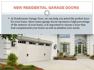 Download Video: New Residential or Commercial Garage Doors Repair