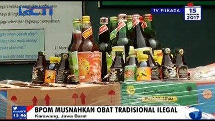 BPOM Musnahkan Obat Tradisional Ilegal Bernilai Miliaran Rupiah