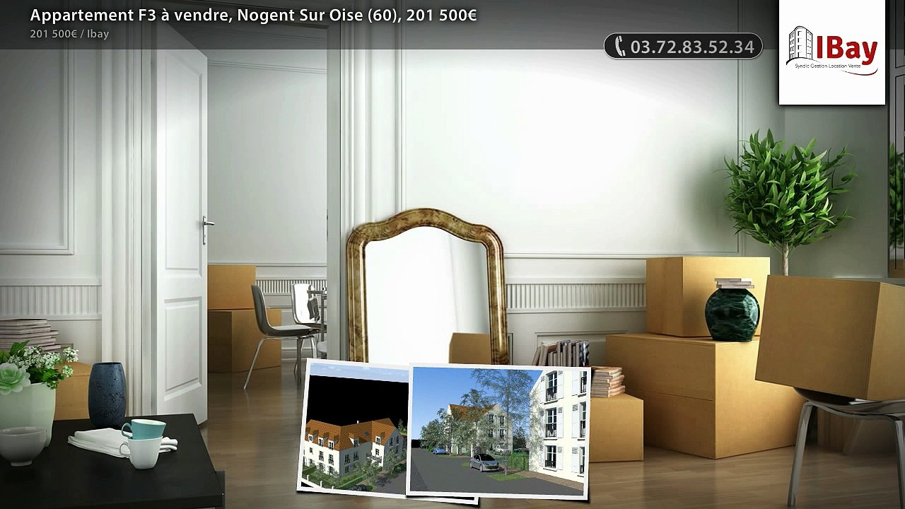 Appartement F3 à vendre, Nogent Sur Oise (60), 201 500€