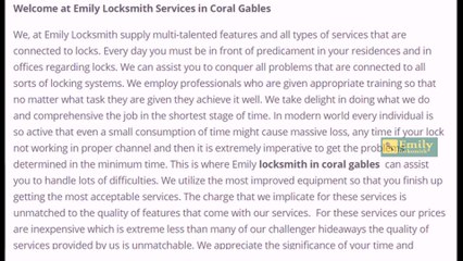 Commerical Locksmith Coral Gables | Call Now (305)714-0310