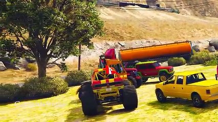 Camions et voitures spiderman drôle chansons de dessin animé pour les enfants