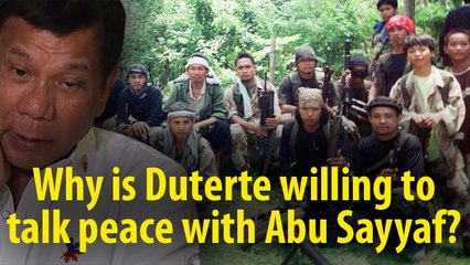 3:35 Duterte willing to talk peace with the Abu Sayyaf for the sake of the civilians in Sulu.