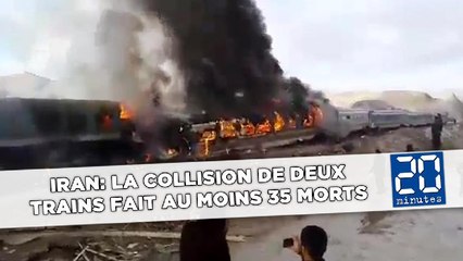 Descargar video: Iran: La collision de deux trains fait au moins 35 morts