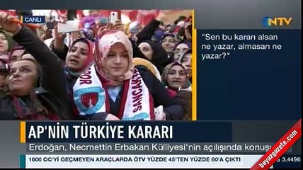 Cumhurbaşkanı Erdoğan'dan Avrupa'ya tepki