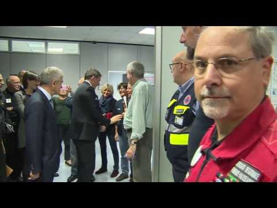 Torino - Renzi per la riunione sulla situazione maltempo (25.11.16)