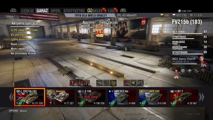 World of Tanka PS4 Tłuste buły gidzillą (FV215b 183)