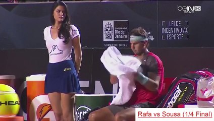 Nadal et la ramasseuse de balles