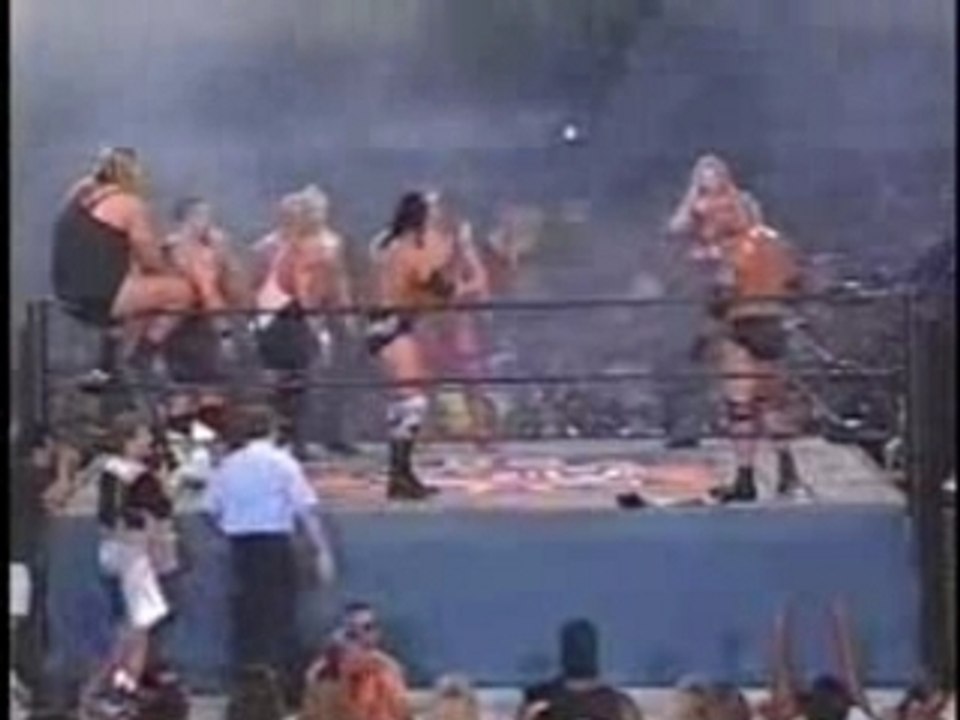 wcw NWO Hogan vs NWO Wolfpack vsGoldberg