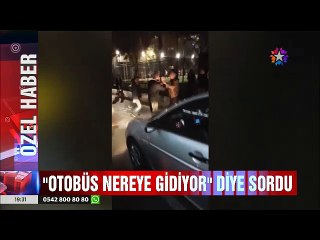 Otobüs Şoförü kendisine soru soran yaşlı adamı perişan etti