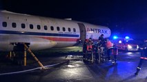 Impressionnant exercice de pompiers sur un crash d'avion