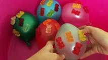 Mega Gummy bear Water Balloons Finger Family | Learn Colors Balloon Wet Nursery Rhymes for Kids