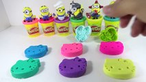 Glitter Playdough Hello Kitty with Cute Animals Molds Fun and Creative for Kids
