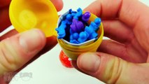 Learn Colors Clay Slime Surprise Toys Ice Cream Cups Hello Kitty Frozen Olaf Toy