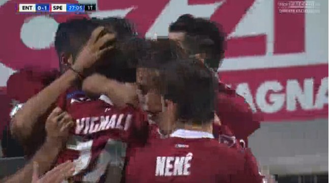 Nahuel Valentini Goal - Virtus Entella 0-1 Spezia Calcio - (25/11/2016)