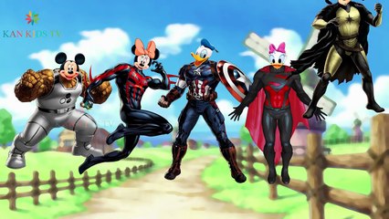 Mickey Mouse Captain America Superman Spiderman Finger Family Songs | Nursery Rhymes Lyric & More