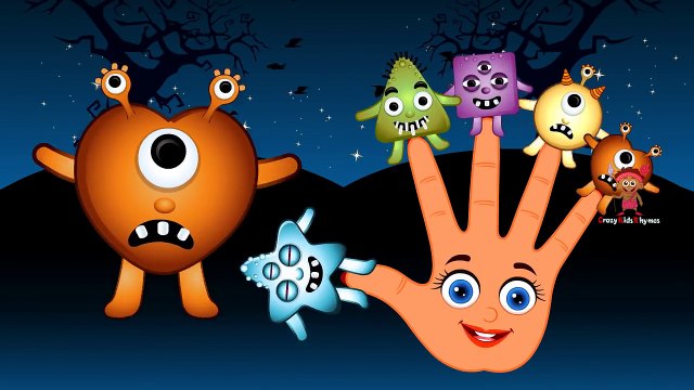 Monsters Finger Family Nursery Rhyme | Monsters Cartoon Finger Family Song - Crazy Kids Rhymes