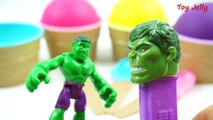 Play Doh Ice Cream Cups Surprise Toys Marvel Avengers, Hulk, Spiderman, Ironman, Captain America
