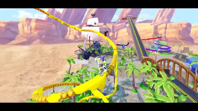 Toy Story Woody and Buzz Lightyear meet Mickey Mouse & Disneys Cars McQueen ! Children Video