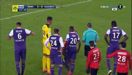 Christopher Jullien (RED CARD) - Rennes 1-0 Toulouse - 25.11.2016