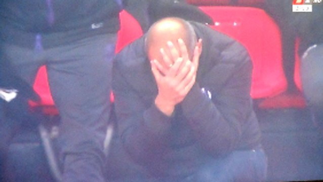 Toulouse's Manager Pascal Dupraz Gets Hit In The Head By A Bottle vs Rennes!