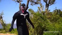 Superhero in Real Life Spiderman Vs Venom War Slingshots Super Hero Fights Vs In Real Life Irl