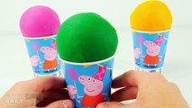 Play Doh Ice Cream Surprise Cups and Toys Peppa Pig Finding Angry Birds Princess Anna Frozen