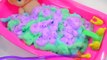 Learn Colors Baby Doll Bath Time Bubble Kinetic Sand Play Doh Toy Surprise Eggs #3