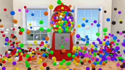 NEW Gumball Machine 3D for Children to Learn Colors Kids Balls Surprise Learning