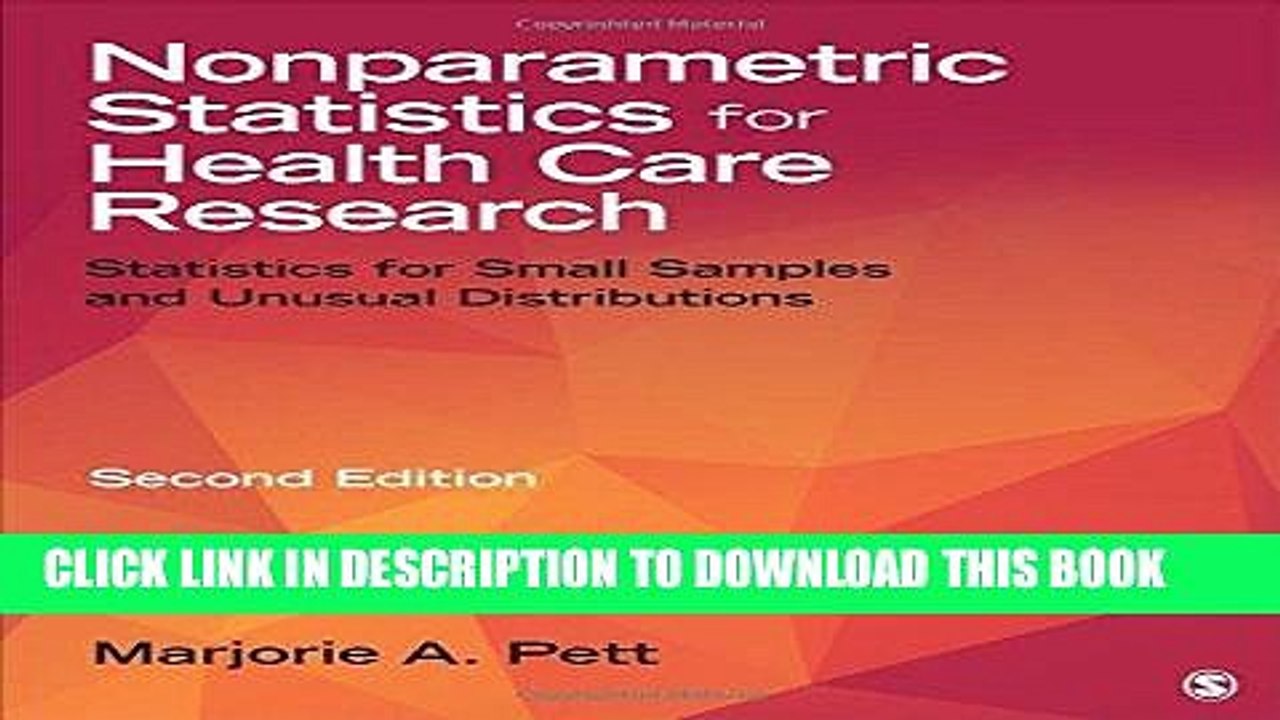 [READ] Mobi Nonparametric Statistics for Health Care Research: Statistics for Small Samples and