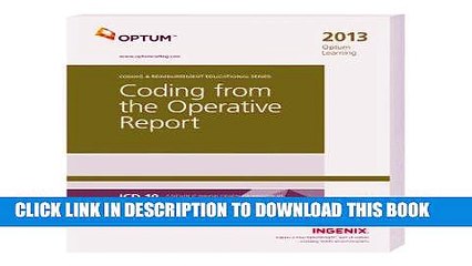 [READ] Kindle Optum Learning: Coding from the Operative Report 2013 (Coding   Reimbursement