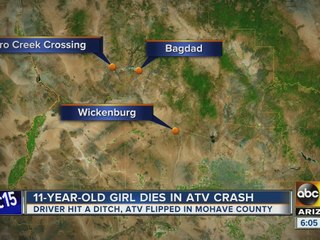 11-year-old girl dies in ATV crash in Mohave County