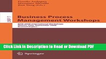 Read Business Process Management Workshops: BPM 2008 International Workshops, Milano, Italy,