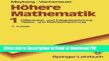 Download HÃ¶here Mathematik: Differential- und Integralrechnung Vektor- und Matrizenrechnung
