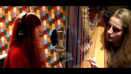 Adele - Million Years Ago ( Harp   Vocal Collab cover )