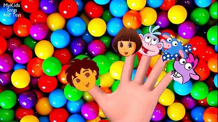 259 DORA THE EXPLORER FINGER FAMILY Nursery Rhyme THE BALL PIT My Kids Songs Toys