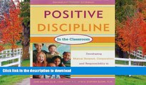 READ  Positive Discipline in the Classroom, Revised 3rd Edition: Developing Mutual Respect,