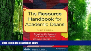 Price The Resource Handbook for Academic Deans Laura L. Behling On Audio