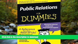READ BOOK  Public Relations For Dummies  PDF ONLINE