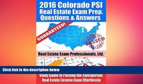 FAVORIT BOOK 2016 Colorado PSI Real Estate Exam Prep Questions and Answers: Study Guide to Passing