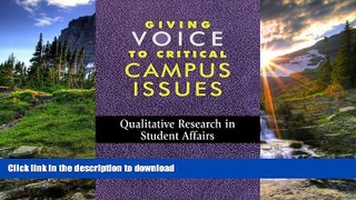 READ  Giving Voice to Critical Campus Issues  GET PDF