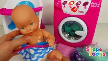 Baby Doll Feeding and Washing Machine Playset Fun For Kids