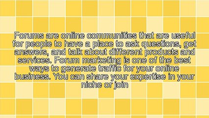 Getting Started With Forum Marketing