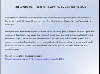 Pipeline Review, H2 by Gosreports 2025 Rett Syndrome