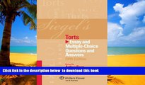 Pre Order Siegel s Torts: Essay   Multiple Choice Questions   Answers, 5th Edition Brian N. Siegel