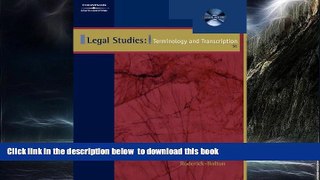 Best Price Wanda Roderick-Bolton Legal Studies: Terminology   Transcription (with CD-ROM) Epub