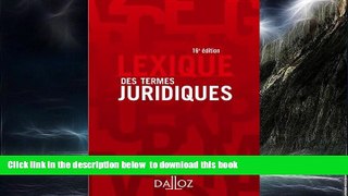 Buy Raymond Guillien Lexique Des Termes Juridiques (French Edition) Audiobook Download